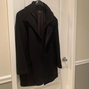 Hugo Boss Men’s Cashmere Wool Coat Black - 40R